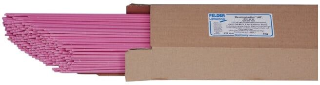 Fil d'apport en laiton UM 2x500mm L-Cu Zn 40 enrobé de flux décapant 5 kg FELDER (30012050)