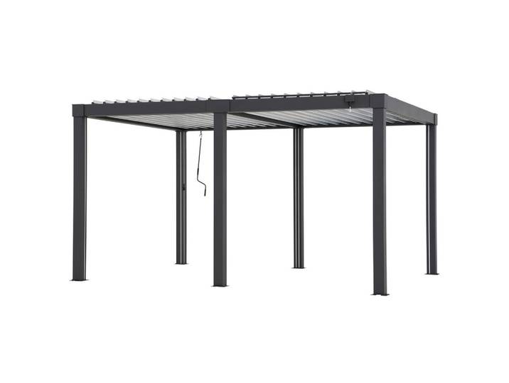 Modante Pavillon, Metall, rechteckig, 406x223x306 cm, wetterfest, wetterbeständig, UV-beständig, rostfrei, Sonnenschutz, Pavillons