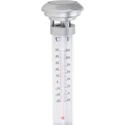 Wetterfestes Solar-Gartenthermometer mit LED-Licht: Inkl. Erdspiess, 9x59cm – für genaue Temperaturanzeige und dekorative Gartenbeleuchtung