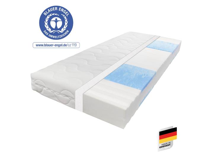Kaltschaummatratze BECO Blue Vision, Matratze in 90x200 und vielen weiteren Größen erhältlich , weiß, B:140cm H:18cm L:200cm, Obermaterial: 100% Polyester, Matratzen, Kaltschaummatratze, Blauer Engel-Auszeichnung, atmungsaktiv, ergonomische Körperanpassung