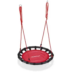 Relaxdays Nestschaukel 80cm Rot,Schwarz