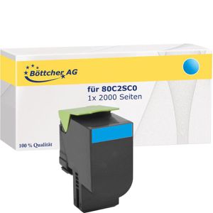 kompatibel für Lexmark 80C2SC0 cyan Kompatibler Toner