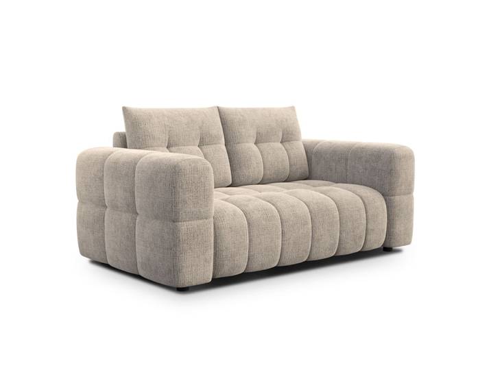 Canapé 2 places, tissu beige