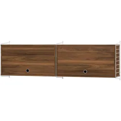 Design Oberschrank Holz Weiß Walnuss