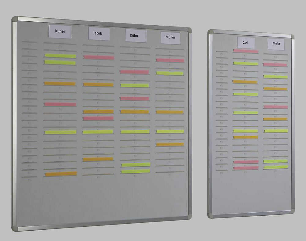 Orga-Easy-Plantafel, Höhe 900 mm, für DIN A5 vertikal, Breite 915 mm, vierreihig EICHNER
