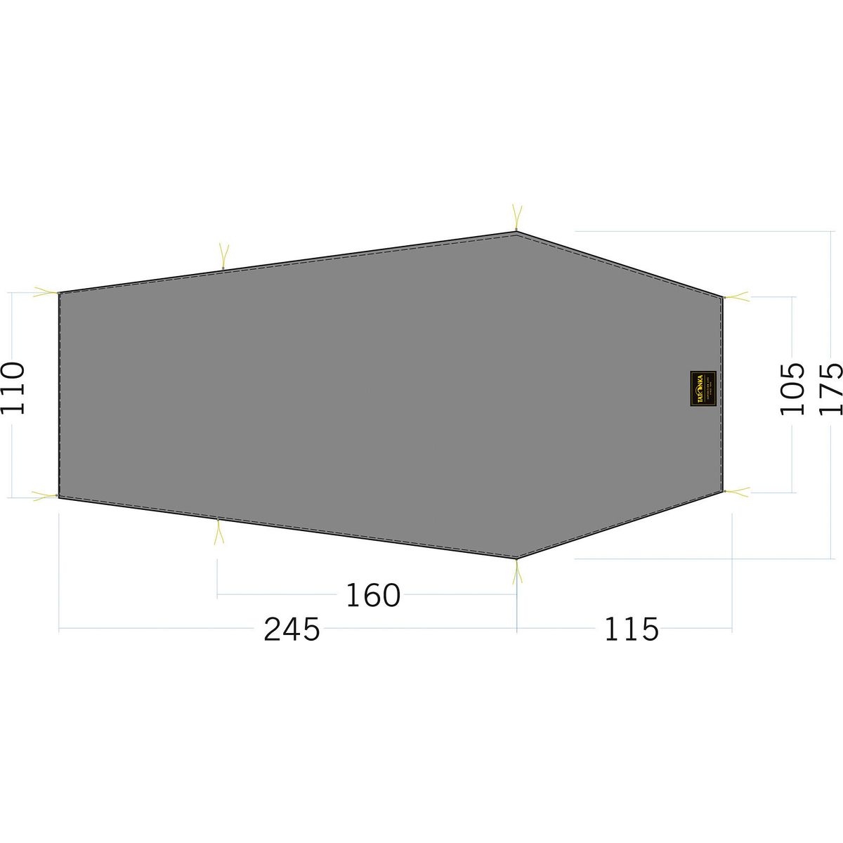 Tatonka Floor Sheet LT Gargia 3 stone grey olive (332) 3742-332