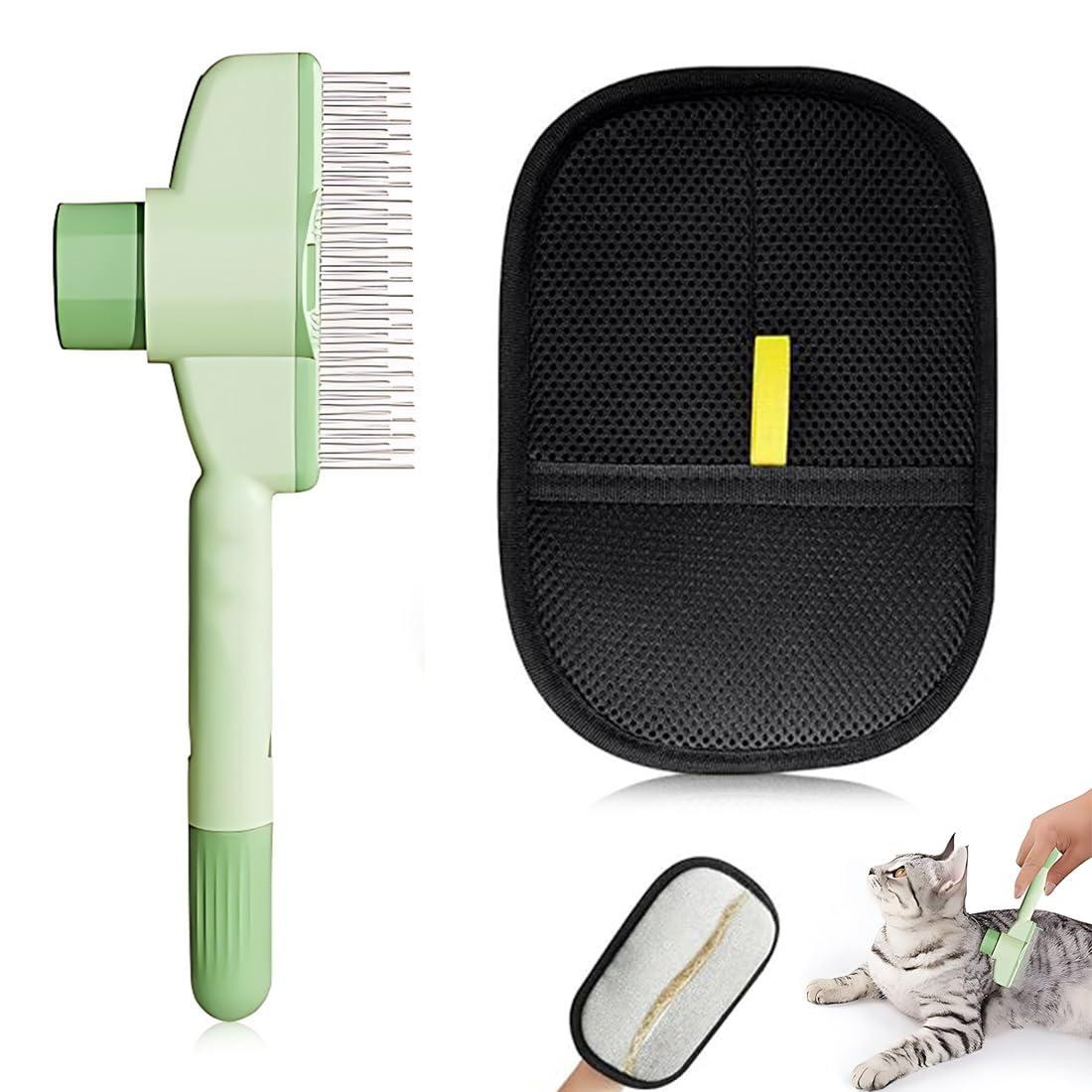 Solidchoice Honden- en kattenhaarverwijderhandschoen met borstel