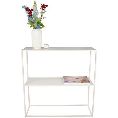 Regal MIRRORS AND MORE "ALEXIS", weiß (sand), H:80cm, Metall, Regale, Regal