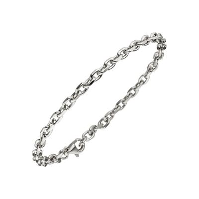 Silberarmband JOBO, silber (silber 925), Armbänder, Damen, 21cm, Silber 925 (Sterlingsilber), Silberarmband, Ankerarmband 925 Silber diamantiert 21 cm
