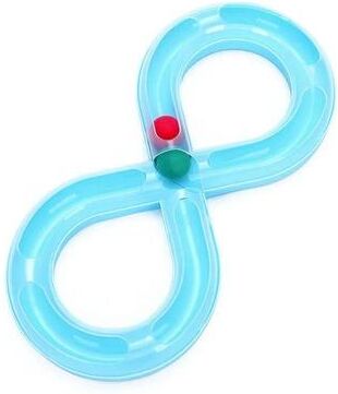 Inspired Finds Interactive Spinner Track Ball Cat Toy For Self Entertainment blue