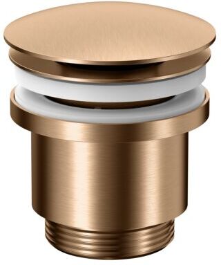 Herzbach LIVING PUSH Ablaufventil mit/ohne 11.462500.1.39 Staufunktion, rund, Kupfer Stahl