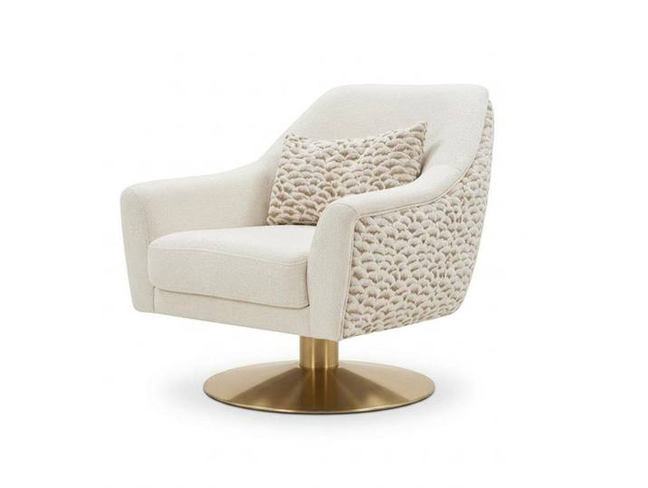 Xlmoebel Drehsessel Moderner Sessel Designersessel Luxus Drehsessel Beige Komfort