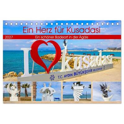 Ein Herz für Kusadasi (Tischkalender 2027 DIN A5 quer), CALVENDO Monatskalender
