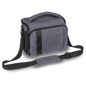 Pedea Kameratasche FASHION Gr. XL, aus Polyester, grau, mit Schultergurt, wasserabweisend, für DSLR- und Systemkameras