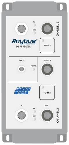 Anybus 16121 IP 66 PROFIBUS Repeater D1 Repeater Profibus 12 V/DC, 24 V/DC 1St.