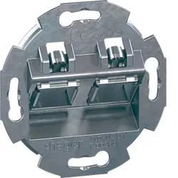 Hager GMDM132 Montagerahmen 2-fach für GZDM2module RJ45 Typ 13 zu Zentralscheibe 55 GZDM2