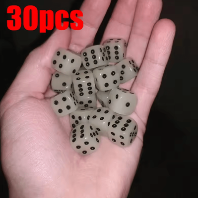 Inspire Curations Glow In The Dark Dice Set Luminous Game Dice For Board Games, Parties & RPGs 30pcs