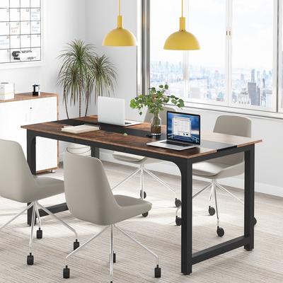 YUZHOU "70.86"" Conference Table, Meeting Table with Stable Metal Frame - 70.86”L x 31”W x 29”H"