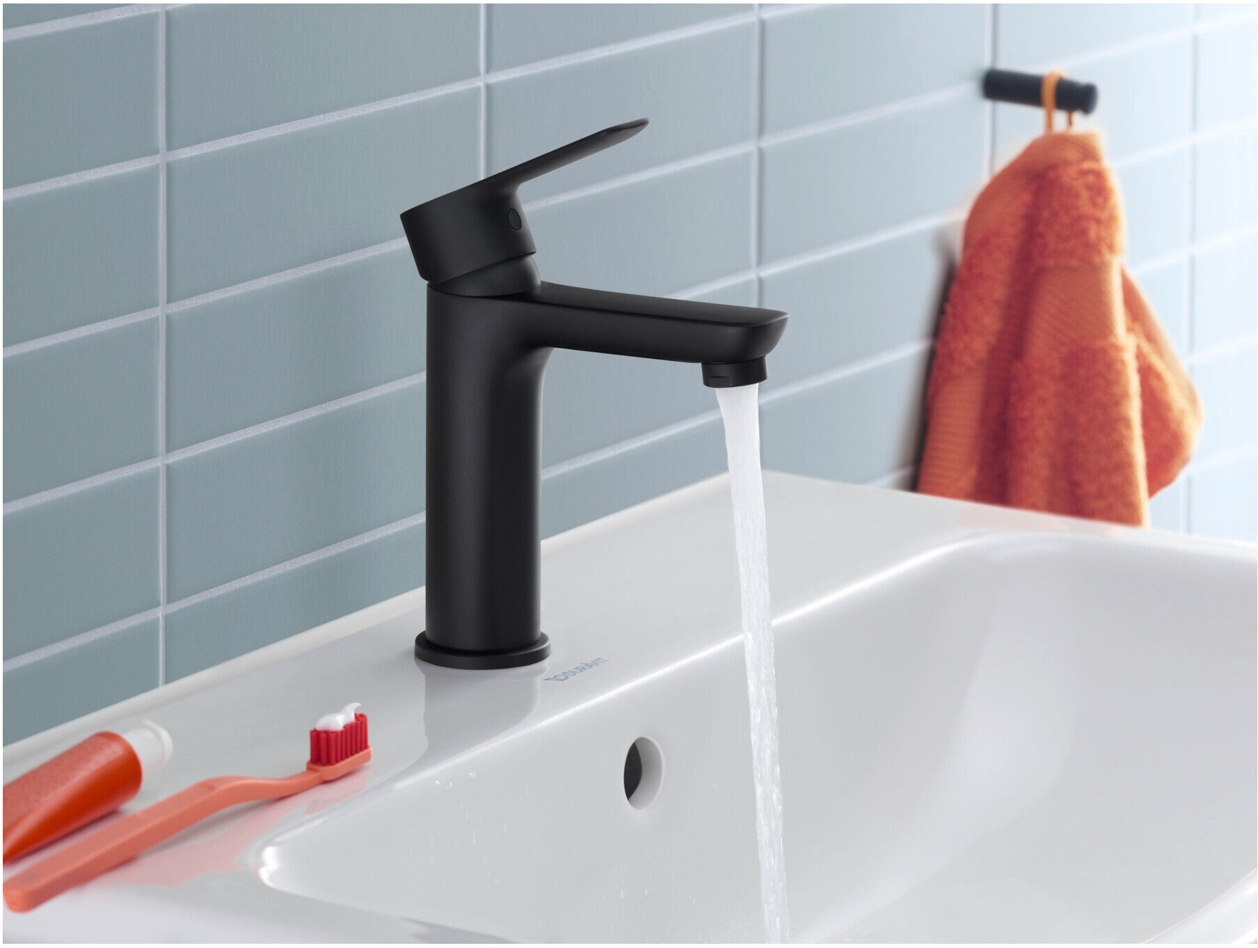 Duravit Waschtisch-Einhebelmischer M Fresh + -Flow D-Code o ZugstAblGar, s m, A 107mm, Keramik (DC1023002046)