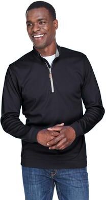 Devon & Jones DG479 Men's DRYTEC20 Performance Quarter-Zip Pullover T-Shirt in black size 3XL   Cotton