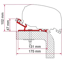 Fiamma Hymer Markisenadapter für Fiamma F80/F65 400 cm