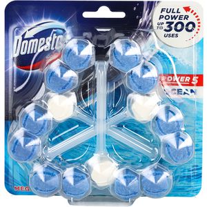 Domestos WC-Duftspüler Power 5, Ocean, Einhänger mit Stein, 3 Stück