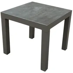 Seitentisch Deluxe Lounge Alu 50x50cm Aluminium Grau Dunkelgrau 50 x cm