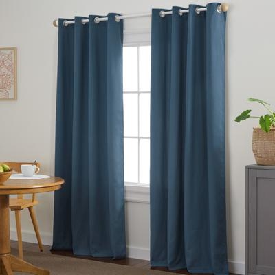 TOWN & COUNTRY BASICS SELENA Solid Linen Texture Indoor Curtains 2-Pack