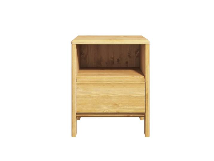 Nachttisch GOODPRODUCT Luven , beige (natur, natur), B:44cm H:54cm T:34cm, Tische, Nachttisch, aus massiver Kiefer, mit 1 Schublade, Breite 44 cm