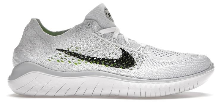 Nike Free RN Flyknit 2018 White Pure Platinum (Women's) - EU 37.5