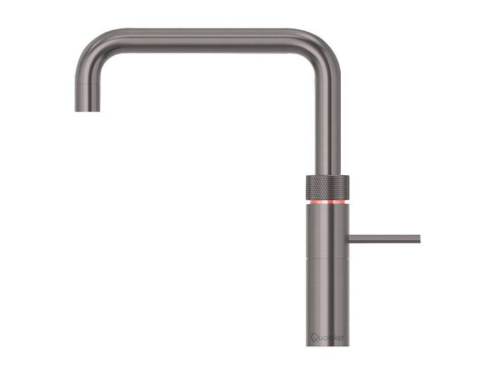 Quooker Küchenarmatur Fusion Square, Gunmetal, Metall, 4x29.1x25.1 cm, Made in Europe, flexible Anschlussschläuche, Keramikkartusche, Kindersicherung, Trinkwassersystem, für kochendes Wasser geeignet, Sprudelwasser geeignet, Küchen, Küchenausstattung, Küchenarmaturen