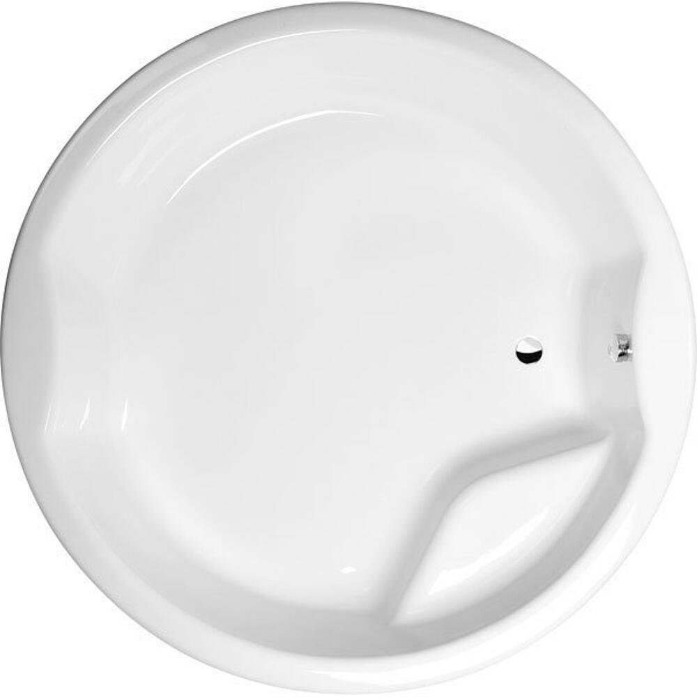 ROYAL ROUND Badewanne mit Rahmengestell 172x172x49cm weiß
