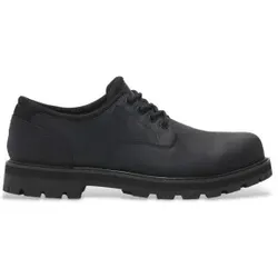 Timberland für Herren. TB0A69T9W021 Britton Road wasserdichte Lederschuhe schwarz (41.5), Wohnung, 1 bis 3 cm, Schnürsenkel, Lässig