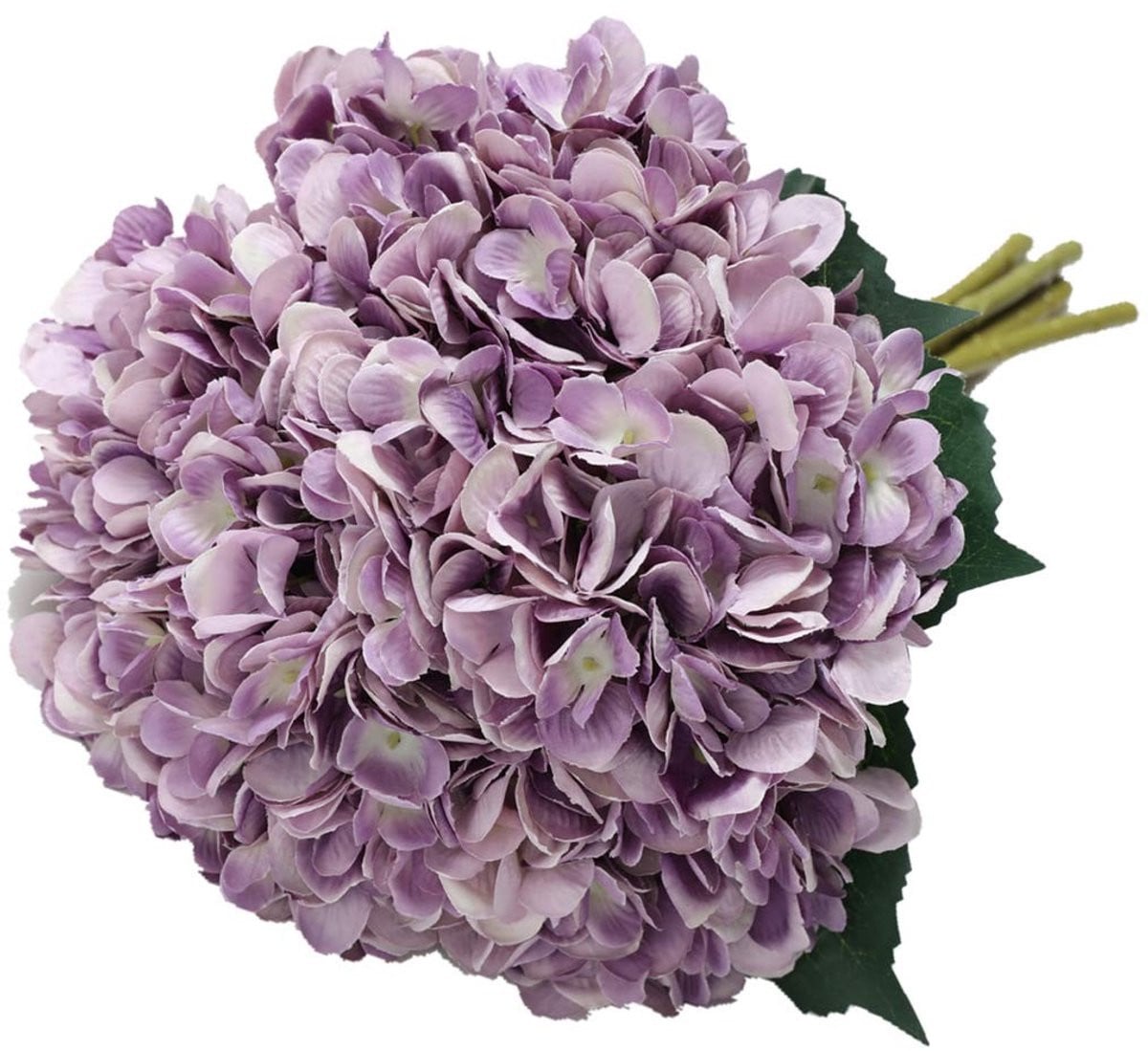 Dailygoody Kunstmatige Hydrangea Bloemboeket - Paars - Decoratie voor bruiloft en feest