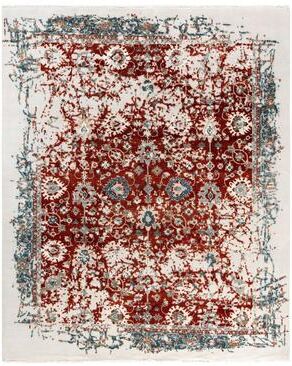 Overton "Ikat One-of-a-Kind Hand-Knotted Area Rug, Red - 8' 3"" x 10' 2"""
