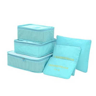 Kompressions-Reise-Packwürfel-Set zur Gepäckaufbewahrung und als platzsparender Rucksack-Organizer, 6-teilige Reise-Aufbewahrungstaschen für Kleidung, Koffer-Organizer-Taschen, Kleiderschrank- und Gepäck-Packwürfel