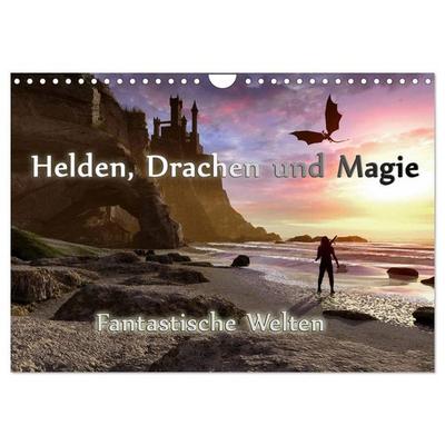 Helden, Drachen und Magie (Wandkalender 2026 DIN A4 quer), CALVENDO Monatskalender
