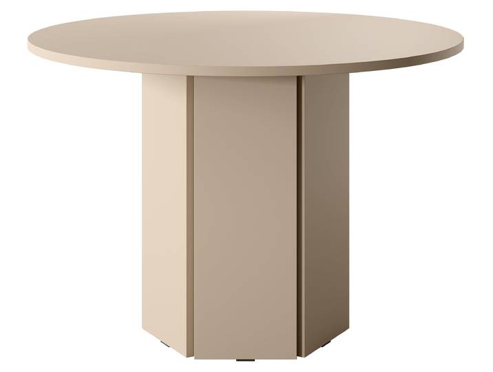Selsey Hexa - Esstisch, Esszimmertisch rund, beige cappuccino, 110 cm