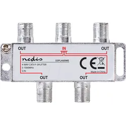 N SSPL400ME - CATV-Splitter, 5 - 1000 MHz, Ausgänge: 4, Zinklegierung