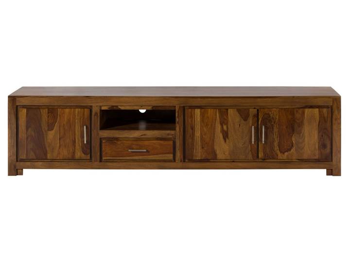 TV-Board Sheesham 235x50x56 braun lackiert METRO LIFE #139