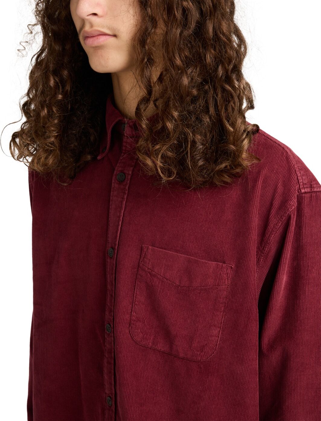 Langarmhemd ELEMENT "Button Down Regular Corduroy", Herren, Gr. XS, zinfandel, Obermaterial: 100% Baumwolle., Hemden Langarmhemd
