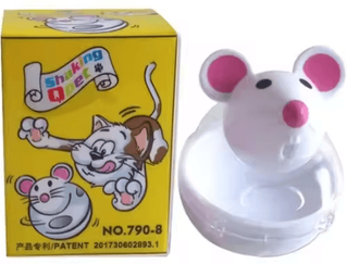Inspire Curations HuntMouse Interactive Treat Dispensing Puzzle Toy white
