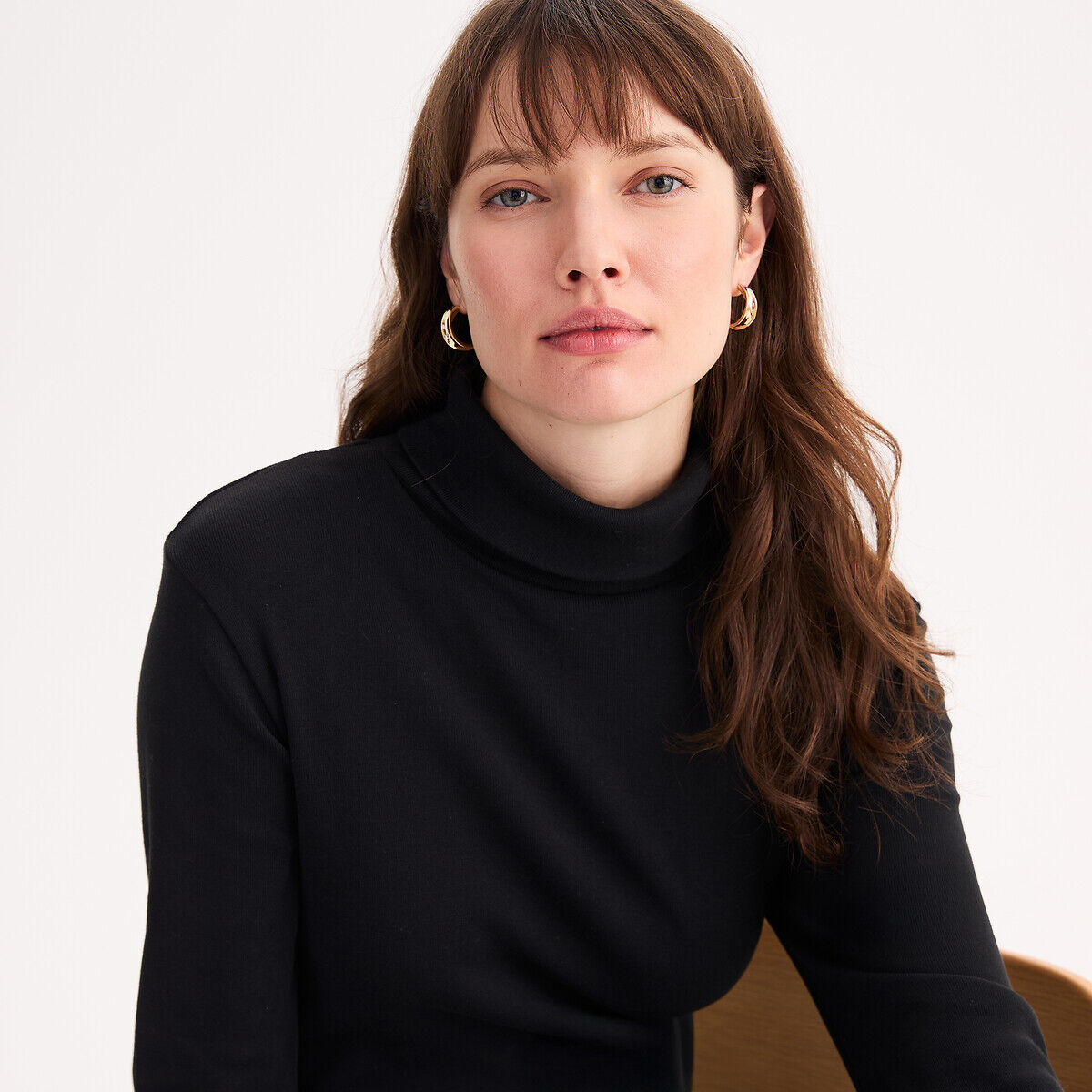 ANNE WEYBURN T-shirt col roulé manches longues