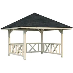 Palmako Pavillon Bianca 8,3 m2 Set 101 naturbelassen
