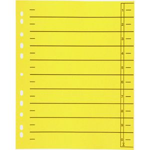 Wekre Trennblätter A4, gelb, 190g/m² Karton, 50 Stück