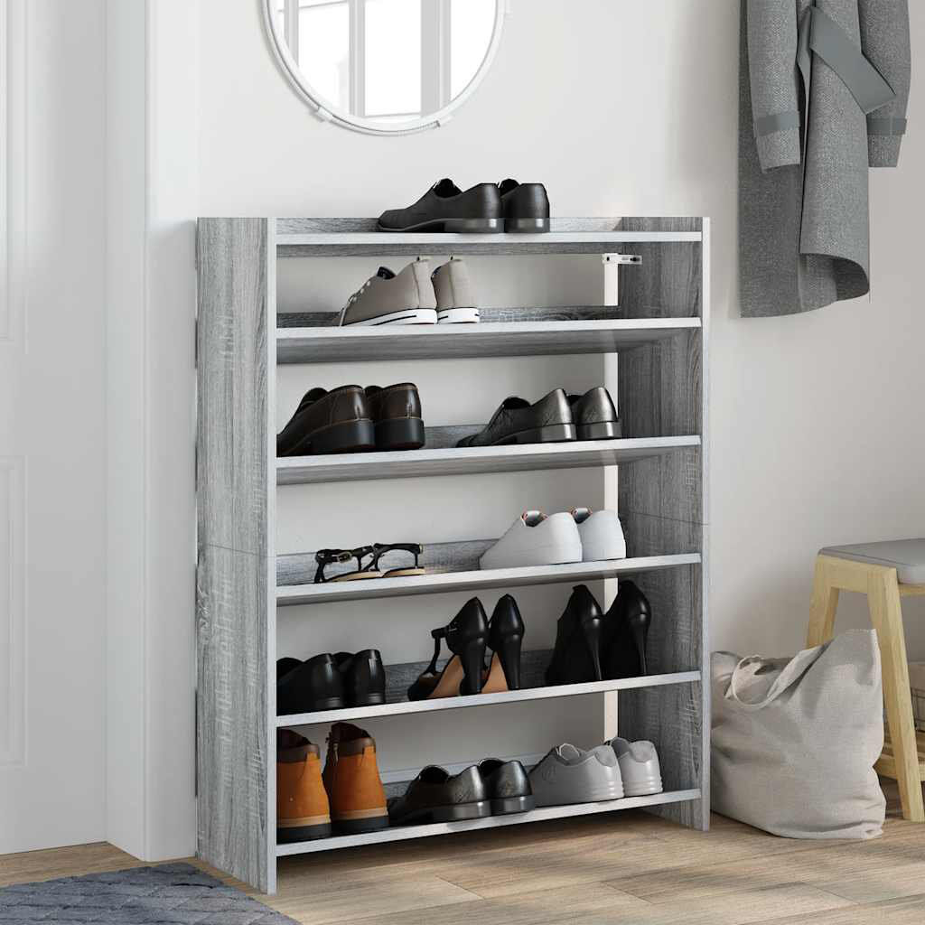 17 Stories 18 Pair Shoe Rack Grey Sonoma 18