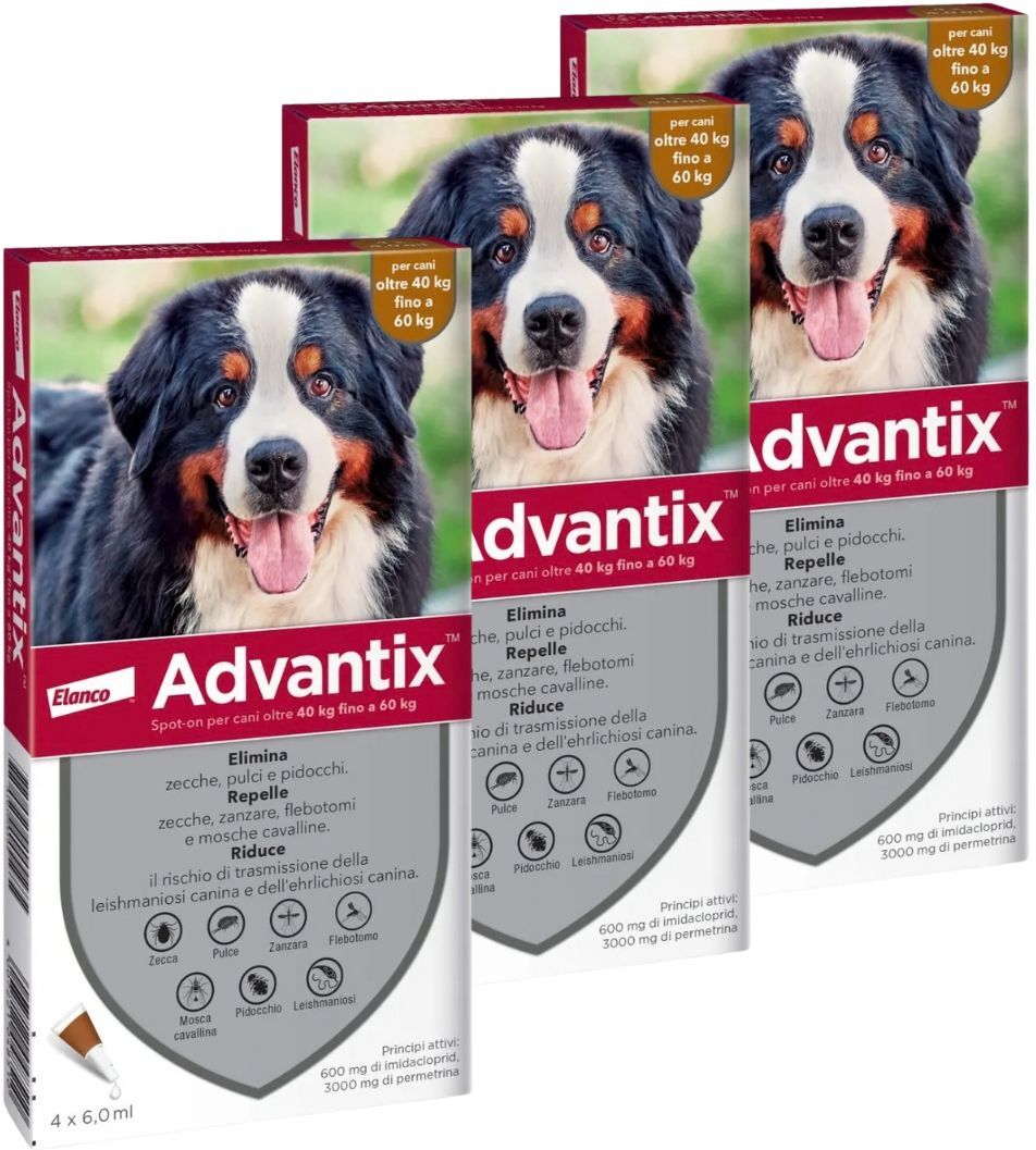 Advantix Spot On Cane 40-60KG KIT 12 PIPETTE