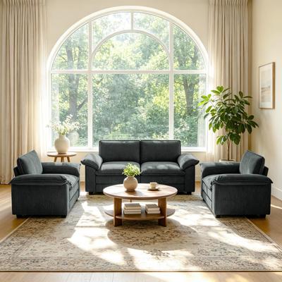 DREAMSIDEA Corduroy Living Room Seating Set