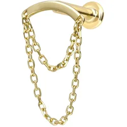 14 Karat Gold Labret mit Innengewinde BOGEN + 2 KETTEN