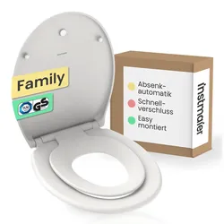 Helma Duroplast WC-Sitz FAMILY WHITE, mit Absenkautomatik und Schnellverschluss